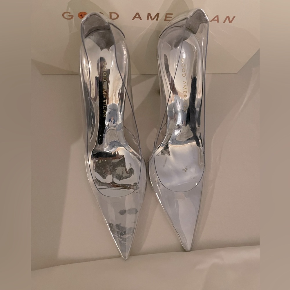 NIB Good American Clear Cinderella Heels Pumps 7.5 Box,Dust Bags Included - Picture 13 of 15